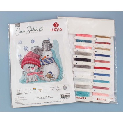 LS B1199 Cross stitch kit - The cat and friends