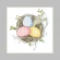 Vzor na vyšívání na mobil - Velikonoční přání - Vejce v hnízdě