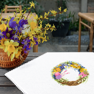 GU 10523 Cross stitch pattern on paper - Tablecloth with an Easter wreath