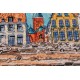 AH-137 Cross stitch kit - Colorful town I