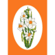 ZU 10751 Cross stitch kit - Card with daffodils