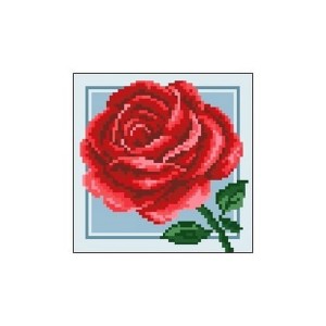 K 553 Tapestry canvas - Red rose