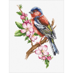 LS B1196 Cross stitch kit - Chaffinch bird