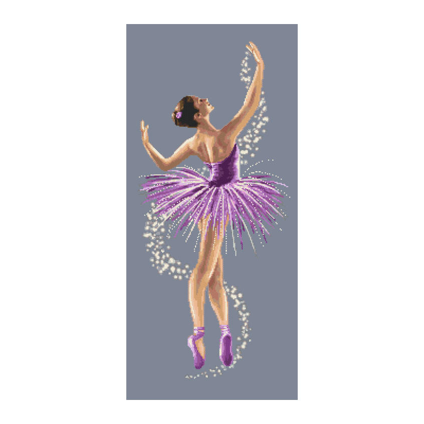 Cross stitch pattern for a phone - Charming ballet dancer