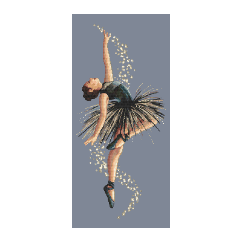 Cross stitch pattern for a phone - Mysterious ballet dancer