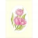 Vzor na vyšívání na mobil - Přání s tulipány