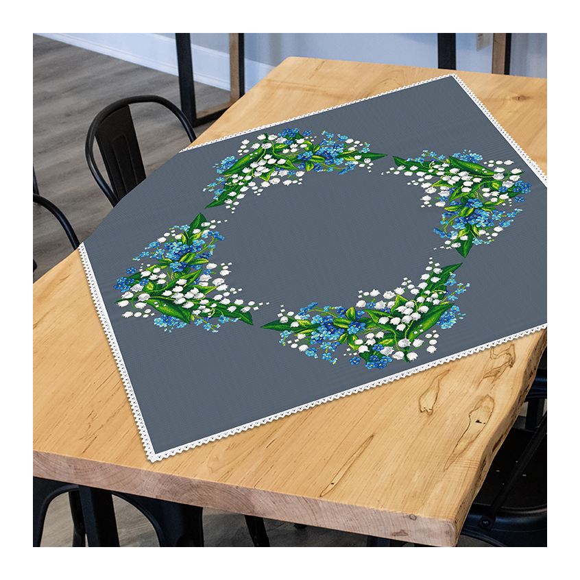 Cross stitch pattern for a phone - Tablecloth - Spring flowers