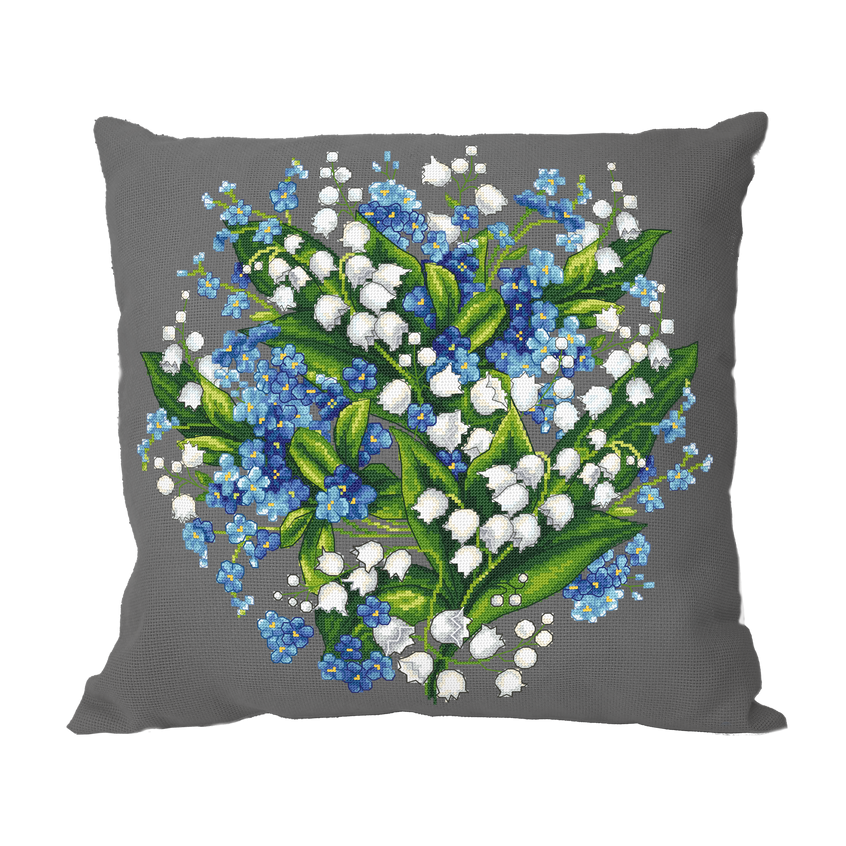 Cross stitch pattern for smartphone - Cushion - Spring flowers