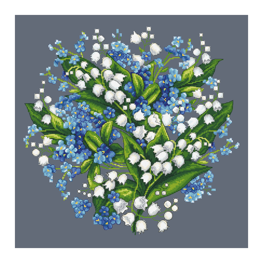 Cross stitch pattern for smartphone - Spring flowers