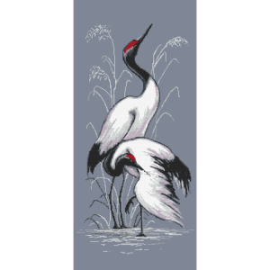 W 10531 Cross stitch pattern PDF - Cranes over the pool