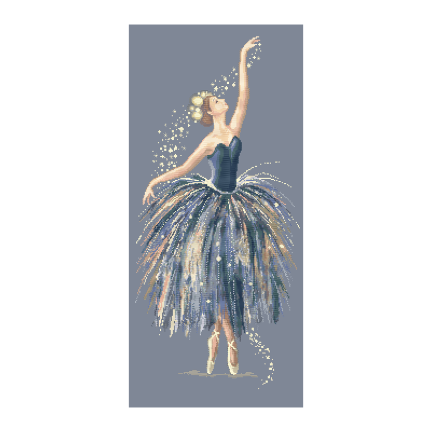 Cross stitch pattern for a phone - Romantic ballet dancer