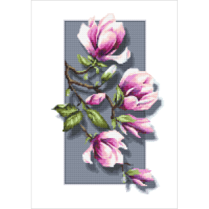Z 10418 Cross stitch kit - Magnolias 3D
