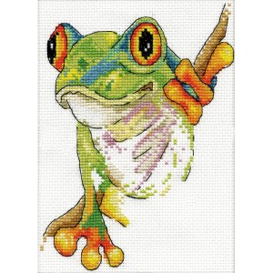 DW 3214 Cross stitch kit - Little tree frog