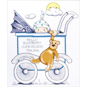 DW T21746 Cross stitch kit - Boy in the stroller