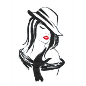 K 10537 Tapestry canvas - Charming girl