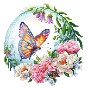 S 10834 Cross stitch pattern for a phone - Fairy-tale butterfly