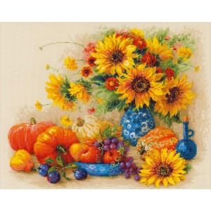 RIO 100/057 Cross stitch kit with mouline - Sunny day