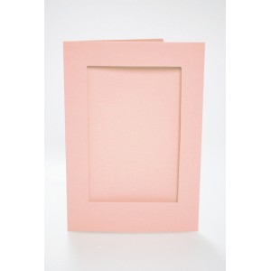 944-14 Big card with a rectangular passe-partout pastel-peach
