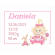 Cross stitch pattern for a phone - Birth certificate for a girl