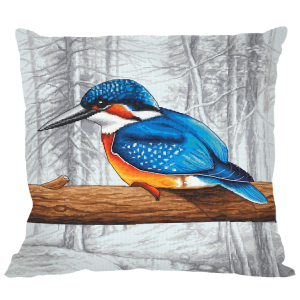 S 10768-01 Cross stitch pattern for smartphone - Cushion - Kingfisher before flying