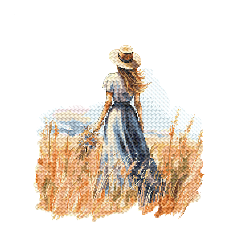 Cross stitch pattern for a phone - Bye summer I