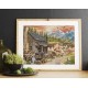 LS B2413 Cross stitch kit - Log cabin