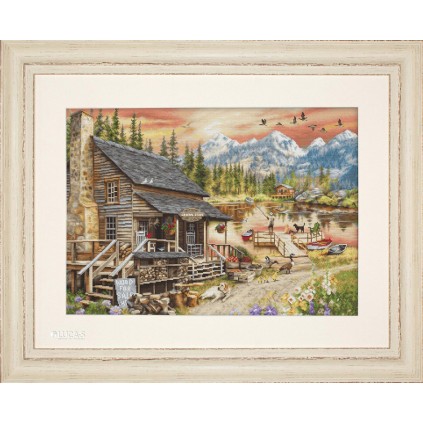 LS B2413 Cross stitch kit - Log cabin