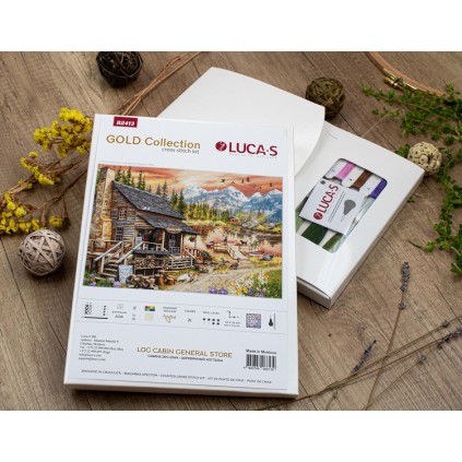 LS B2413 Cross stitch kit - Log cabin