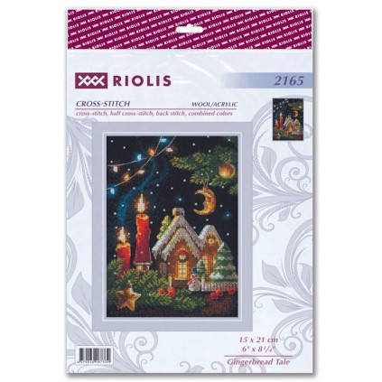 RIO 2165 Cross stitch kit with yarn - Gingerbread tale