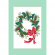 Cross stitch pattern for smartphone - Card - Christmas wreath with a bow