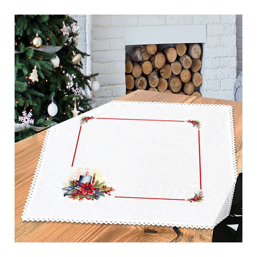 Cross stitch pattern for smartphone - Christmas tablecloth