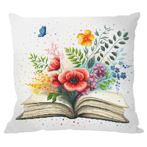 ZU 10780-01 Cross stitch kit - Cushion - Floral book