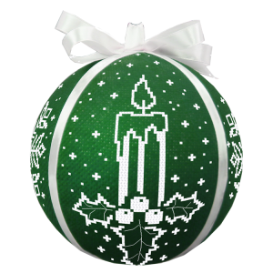 ZU 10779 Cross stitch kit - Christmas ball with a candle