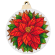 Cross stitch pattern for a phone - Christmas ball a poinsettia flower