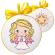 Cross stitch pattern for smartphone - Christmas ball-disc with an angel I