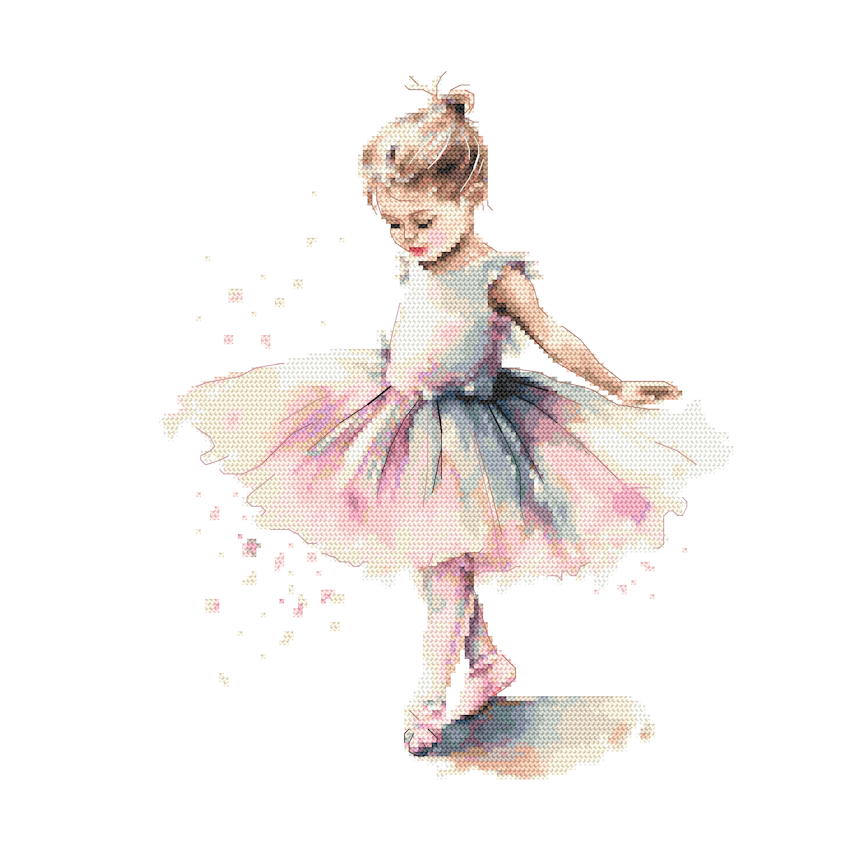 Cross stitch pattern for a phone - Little ballerina I