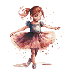 GC 10852 Cross stitch pattern on paper - Little ballerina II