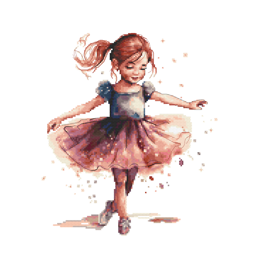Cross stitch pattern for a phone - Little ballerina II