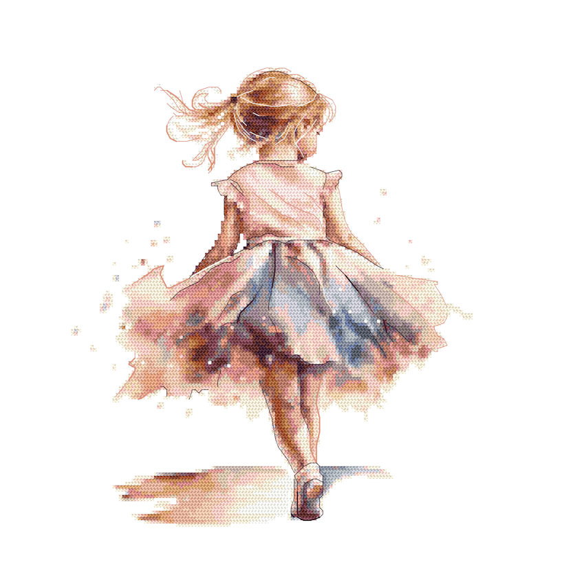Cross stitch pattern for a phone - Little ballerina III