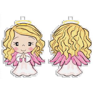 ZU 10856 Cross stitch kit - Pendant - Angel girl