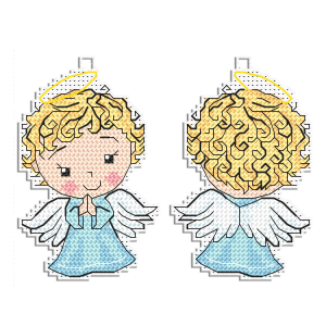ZU 10857 Cross stitch kit - Pendant - Angel boy
