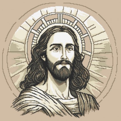 K 10776 Předtištěná kanava - Majestátní Ježíš