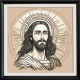 K 10776 Předtištěná kanava - Majestátní Ježíš