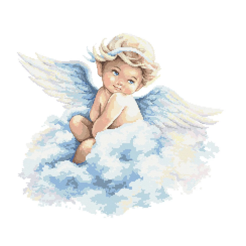 Vzor na vyšívání na mobil - Sladký andělíček