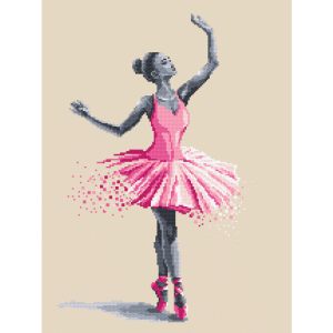 W 8779 Cross stitch pattern PDF - Ballet dancer - Fleeting moments