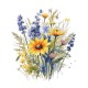 ZN 10552 Vyšívací sada s potiskem - Květiny s levandulí