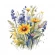 Vzor na vyšívání na mobil - Květiny s levandulí