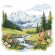 Cross stitch pattern for a phone - Alpine meadow
