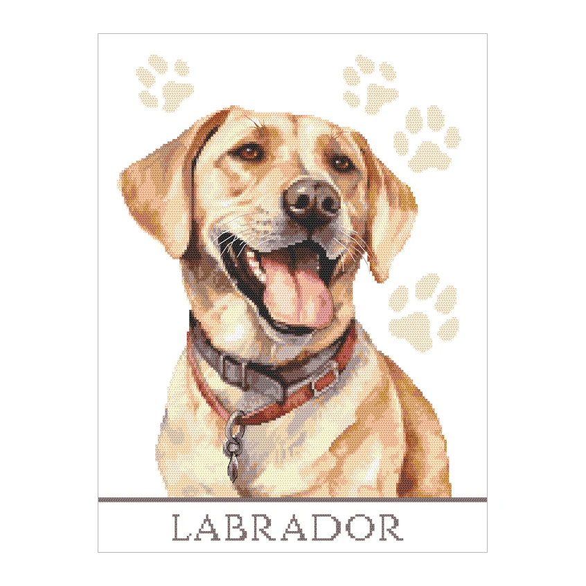 Vzor na vyšívání na mobil - Pes - Labrador