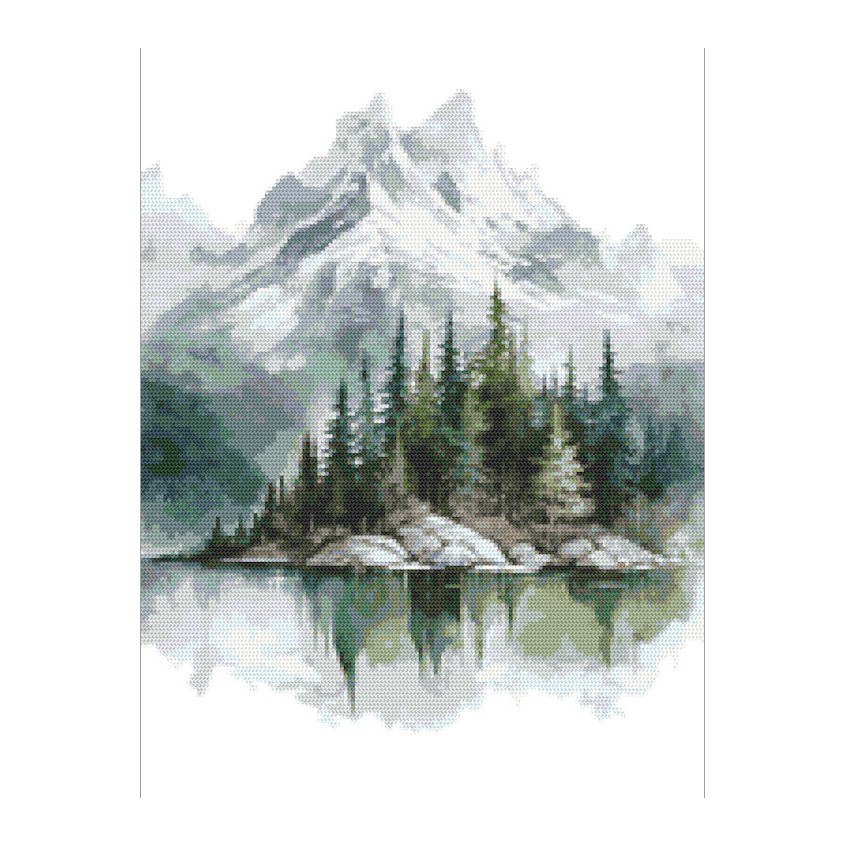 Cross stitch pattern for a phone - Mountains of dreams